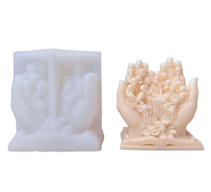 גדול jesus משפחה סיליקון נר עובש שרף יד עובש עבור קטיפת בטון גבס בטון ביצוע כלי עוגה - Product Image 1