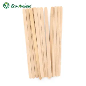 Eco-friendly Biodegradable Disposable Individually Paper Wrapped Wooden Coffee Stirrer