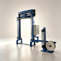 Machine d'emballage verticale pour carreaux de céramique avec tête de cerclage haute vitesse intégrée