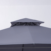 MIA extérieur moderne en acier fer Double dessus Gazebo pavillon étanche Patio persiennes Pergola pour barbecue