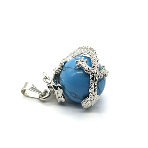 Vente en gros de pendentifs de bijoux à la mode perles de pierre naturelle pendentifs de pierre d'oeil de tigre pour la fabrication de bijoux - Product Image 3