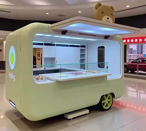 Carrito de Venta de Té con Leche, Carrito de Frutas, Carrito de Comida Móvil, Carrito de Aperitivos, Vitrina, Puesto Comercial, Desayunos, Mercado Nocturno, Cafetería - Product Image 2