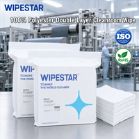 WIPESTAR Lingettes de salle blanche double couche 100% polyester, 150 pièces, 9 pouces, non pelucheuses, pour le nettoyage de la poussière des batteries au lithium pour l'énergie nouvelle