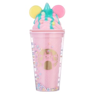 Awaii-taza fría de doble pared para beber zumo para niños y niñas, vaso de helado de plástico reutilizable sin BPA a prueba de fugas con pajita, 450mL - Product Image 6