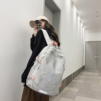 Sac à dos d'étudiant simple et décontracté pour ordinateur portable, unisexe, grande capacité, tendance Instagram, pour lycée et université