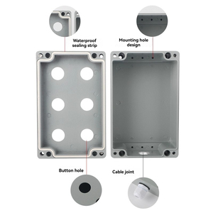 Fundición de aluminio impermeable a prueba de explosiones a prueba de polvo interruptores de botón de parada de emergencia luz indicadora IP65 nivel 3A máx. 250V - Product Image 4