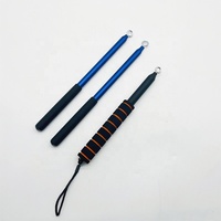 Bâton télescopique d'entraînement pour chevaux de 1980 mm, anodisé noir, tube d'extension de 4 pieds, tige de drapeau
