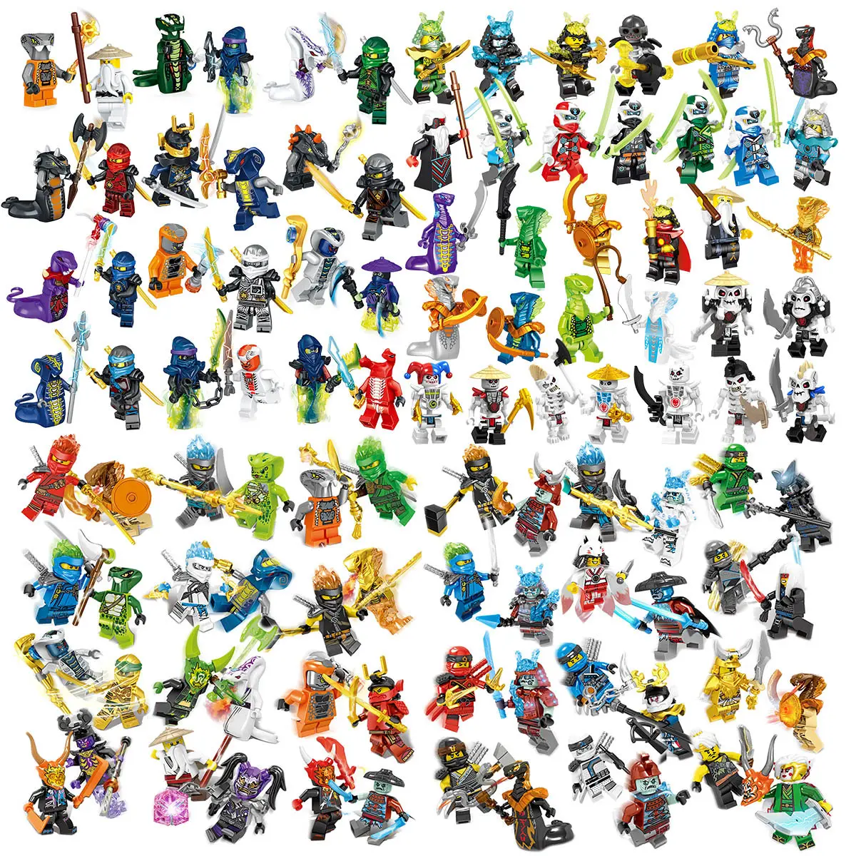 104 pçs conjunto ninja go moc legos, compatível, blocos, mini figuras, bloco de construção, brinquedos, conjunto