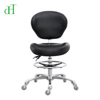 Tabouret médical ergonomique professionnel avec dossier et repose-pieds, chaise de salon dentaire réglable sur 3 niveaux