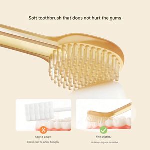 Ensemble brosse à dents et brosse à langue pour bébé de qualité alimentaire, jouet de dentition souple à tenir avec couvercle anti-poussière, pour l'apprentissage et la protection des tout-petits - Product Image 4