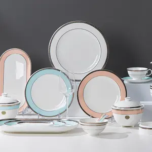 P&T wholesale tableware suppliers restaurant quality dinnerware bone china chinaware wholesale ceramic tableware factory