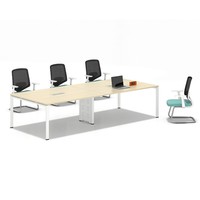 Bureau informatique linéaire de 2,4 m, poste de travail d'équipe nordique 4 places pour projet commercial