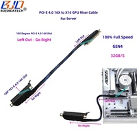 Câble d'extension de carte graphique PCI-E 4.0 X16 GEN4 PCIE 16X haute vitesse 180 degrés 32 Gbps 0,4 M 0,6 M 0,8 M 1 M pour serveur d'IA