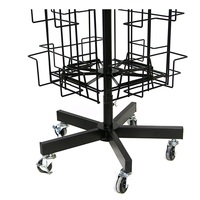 Étagère tournante pour livres, support pour cartes, 6 niveaux, étagère tournante pour bandes dessinées, support d'affichage rotatif pour cartes, 24 pochettes
