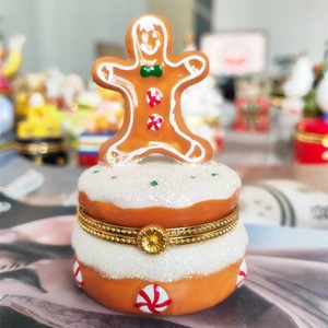 Boîte à bijoux en céramique pour l'aromathérapie, boîte de rangement artisanale, ornements de maison, peinte à la main, cadeau de Noël, boîte de rangement en céramique - Product Image 5