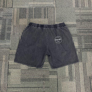 Pantalones Cortos Deportivos Casuales para Hombre, Cintura Media, Verano, Venta al Por Mayor, Logotipo Personalizado, Estilo Básico, Color Gris Oscuro, Ligeros, Lavados - Product Image 5