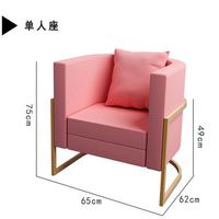 Chaises de style nordique pour la maison, en fer forgé, pour salon de manucure, salon de beauté, zone d'accueil, chaises modernes, canapé de style