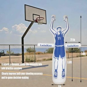 Mannequin de défenseur de basketball gonflable 7,6 pieds réglable et portable pour entraînement de la technique, avec pompe à <span class=keywords><strong>air</strong></span> facile à utiliser - Product Image 3