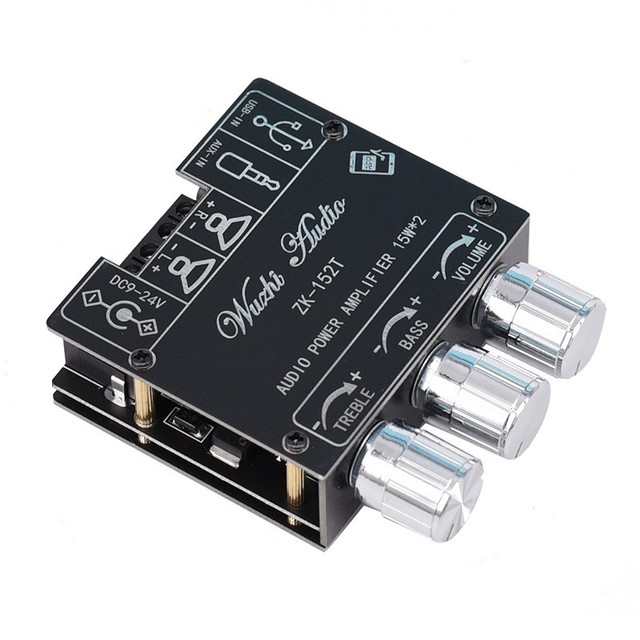 5.1 receiving audio module with power amplifier, digital D-class stereo dual channel ZK-152T 302T