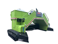 Tourneur de compost à chenilles entièrement hydraulique pour les fermes | Matériel de fermentation pour le traitement du fumier