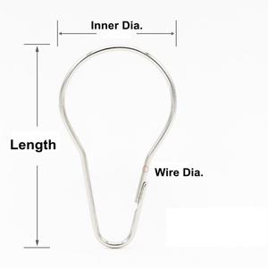 Crochets de rideau de douche en argent tendance EWANG pour salle de bain (vente en gros) - Product Image 3