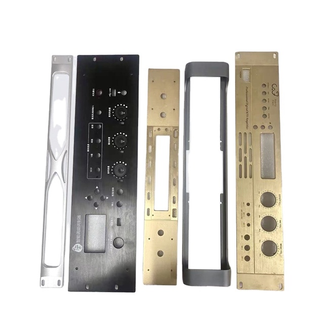 C-BOX CNC Milling Electronic Instrument Enclosure Front Panel Back Plate Machining Custom Aluminum Faceplate for Audio Power