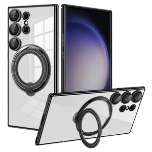 Luxury for Samsung S25 Ultra Magnetic Phone Case <b>Wireless</b> <b>Charging</b> Wholesale Mobile Protective Cover Ring <b>Stand</b> Bracket - Product Image 5