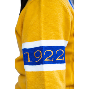 Wholesale Custom Logo <strong>Navy</strong> Gold Ladies Coat De Punto Long SGRho Sigma Gamma Rho Sorority Cotton Knit <strong>Cardigan</strong> Women's Sweater - Product Image 5