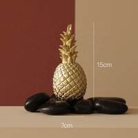 Résine artisanat maison déco or ananas décoration europe style nordique décoration intérieure