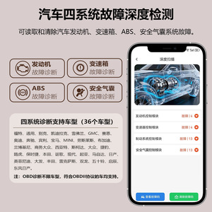 เครื่องมือวินิจฉัยรถยนต์ เครื่องอ่านโค้ด OBD บลูทูธ จอแสดงผล LCD ระบบเต็มรูปแบบ 12V สีขาว - Product Image 2