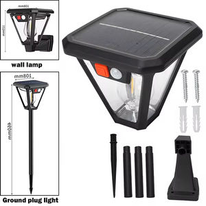 Lampe solaire de jardin étanche avec technologie de détection corporelle avancée pour la sécurité et la décoration extérieures murales - Product Image 1