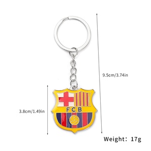 Llavero Metálico Colorido de la Selección Nacional de Fútbol para Fanáticos del Barcelona, Colgante de Aleación de Zinc, Regalo Moderno y Sencillo - Product Image 5