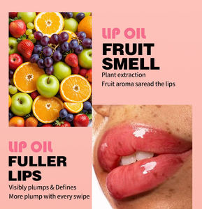 Huile à lèvres multi-couleurs aux fruits, hydratante et atténuant les ridules, longue durée et résistante à la décoloration, vente en gros, LM25176 - Product Image 4