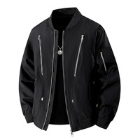 Veste bomber décontractée élégante pour homme, vêtements de sport légers et ajustés, personnalisables pour la randonnée en plein air, OEM/ODM