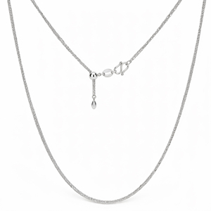 Collier de luxe élégant et poli en platine blanche Pt950, chaîne Chopin fine et lisse, unisexe, bijoux en platine de qualité supérieure, longue durée de vie - Product Image 3