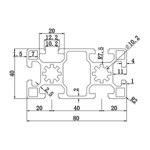 Industrial Aluminum Profile 4080 Aluminum Profile Frame Accessories Workbench Connector European Standard National Standard - Product Image 4