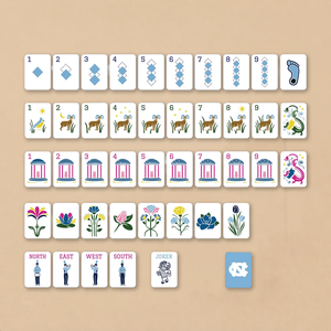 Prévente de l'Université de Caroline du Nord, disponible en août, 160 tuiles de Mahjong américaines, option cadeau pour la saison des diplômes - Product Image 1