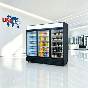 Réfrigérateur commercial vertical économique pour boissons, vitrine réfrigérée à refroidissement par air, porte vitrée, commande LED, verrou de porte - Product Image 4