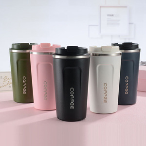 Wholesale Custom <b>Logo</b> Printed Double <b>Wall</b> Stainless Steel Coffee Travel Mugs High Temperature Resistance 350/500ml Eco-Friendly - Product Image 1
