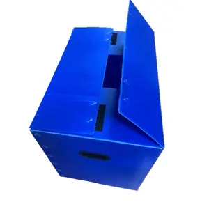 하이 퀄리티 공장 판매 접이식 블루 Pp 골판지 스토리지 이동 회전율 상자 상자
