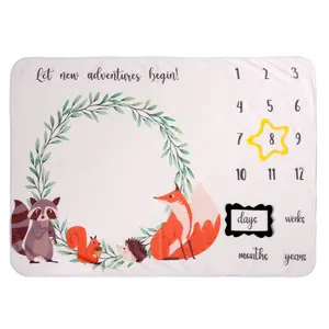 Cobertor de musselina ecológico, super macio, milestone, para bebês, qualidade personalizada, quadrado, floral, 100% algodão s & h