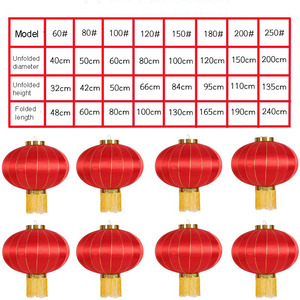 Không Thấm Nước Satin Vải Đèn Lồng Truyền Thống Trung Quốc Ngoài Trời Đèn Lồng Đỏ Âm Lịch Năm Mới Treo Vải Đèn Lồng Cho Bán - Product Image 2