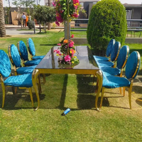 Chaise empilable dorée au design moderne, en velours coloré, avec coussin fixe en acier inoxydable 201, pour salle à manger, salon, hôtel, extérieur, style ferme