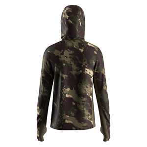Jacht- en outdoor kleding voor heren, viskleding, diepe jungle camouflage nekwarmer met capuchon, snel drogend, zonwerend materiaal - Product Image 2