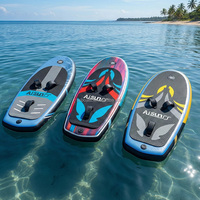 Planche de surf hydrofoil en fibre de carbone personnalisée de haute qualité 140L Aile gonflable universelle pour planche de surf à aile bleu blanc OEM