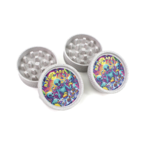 Beyoulabs Round Plastic Dry <b>Herb</b> Grinder with Colorful Octopus Design in Blue Green Purple White and Black - Product Image 5