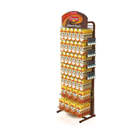 Étagère de présentation de chocolat en plastique thermoformé sur mesure à 4 niveaux, présentoir de sol pour magasin de détail, pour bonbons et biscuits