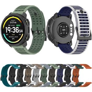 Bracelet de sport respirant de remplacement <span class=keywords><strong>pour</strong></span> Suunto9 Peak Pro 22 mm, bracelet de montre en silicone <span class=keywords><strong>pour</strong></span> Suunto Vertical 2 Race2 Run - Product Image 1