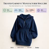 Sweat à capuche décontracté pour femme VELAN avec logo personnalisé, coupe ample, fermeture éclair, taille ajustable, sweat-shirts vierges pour femme avec poche