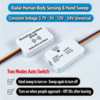 Module capteur de mouvement intelligent pour maison connectée, interrupteur à détection de mouvement et de balayage manuel, compatible avec bande LED DC3.7-24V